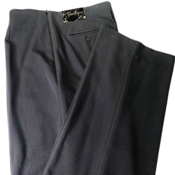NWT Mainbocher Unlined Straight Leg Classic Fit Dark Gray Pants Size 8 - Picture 1 of 7